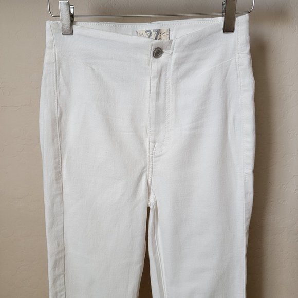 Free People We the Free Miles Away White Skinny Denim Jeans - Picture 7 of 16
